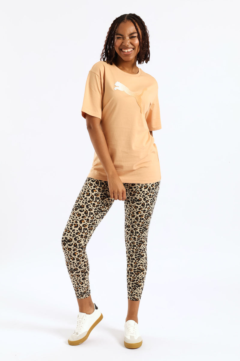 Graphic Relaxed Tee - Beige