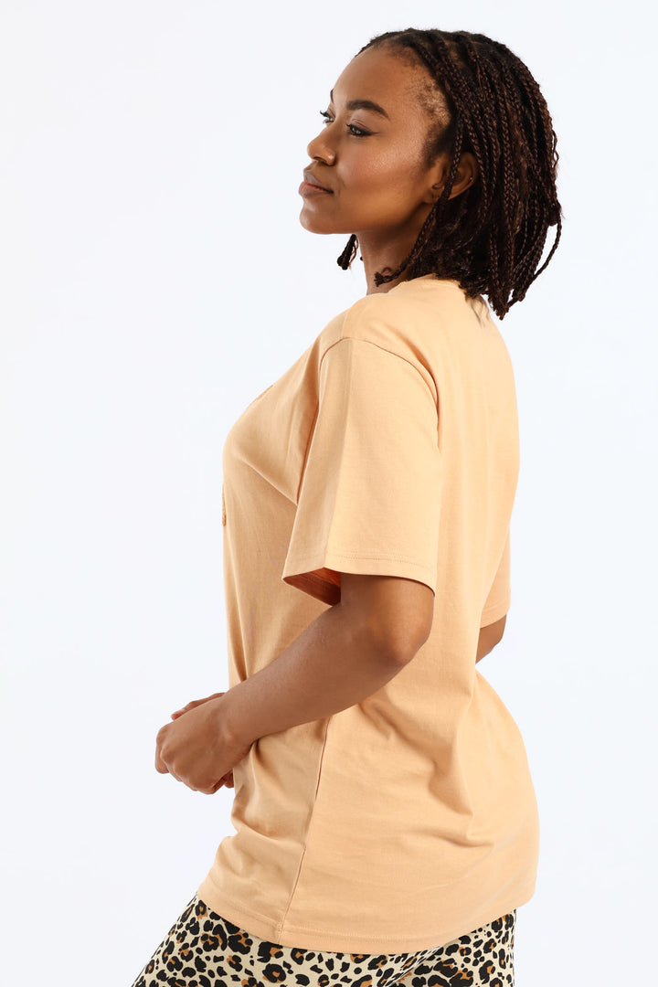 Graphic Relaxed Tee - Beige
