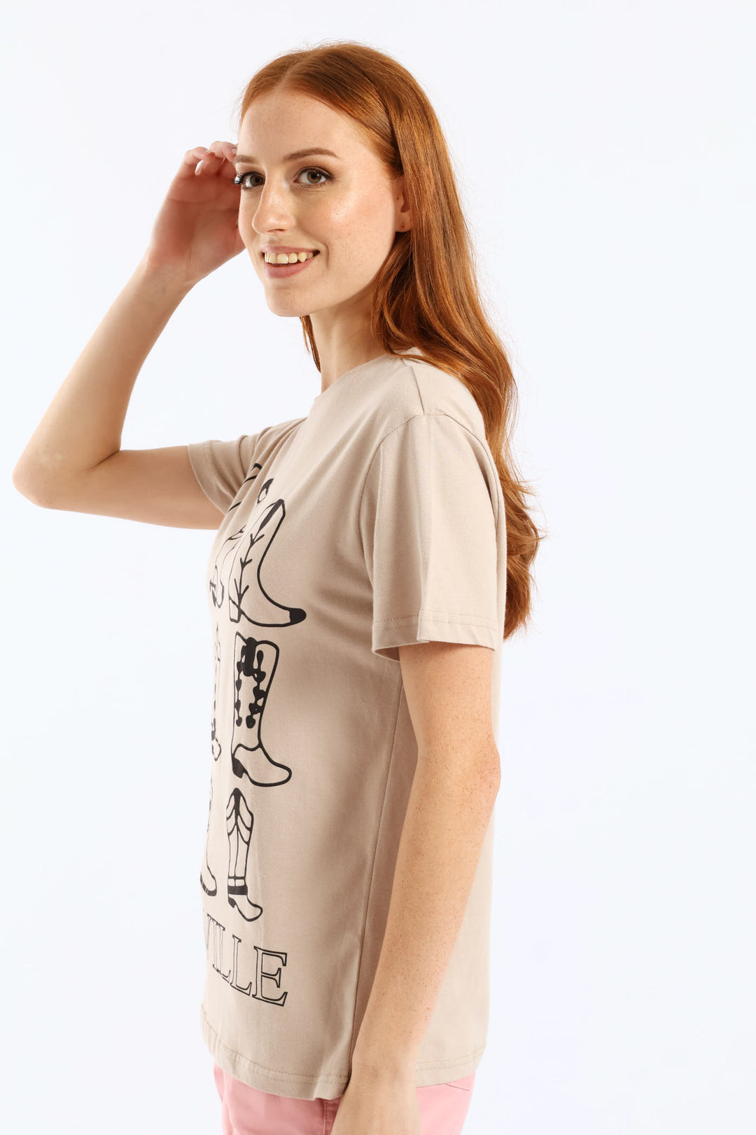 Nashville Boots Tee - Cement Grey