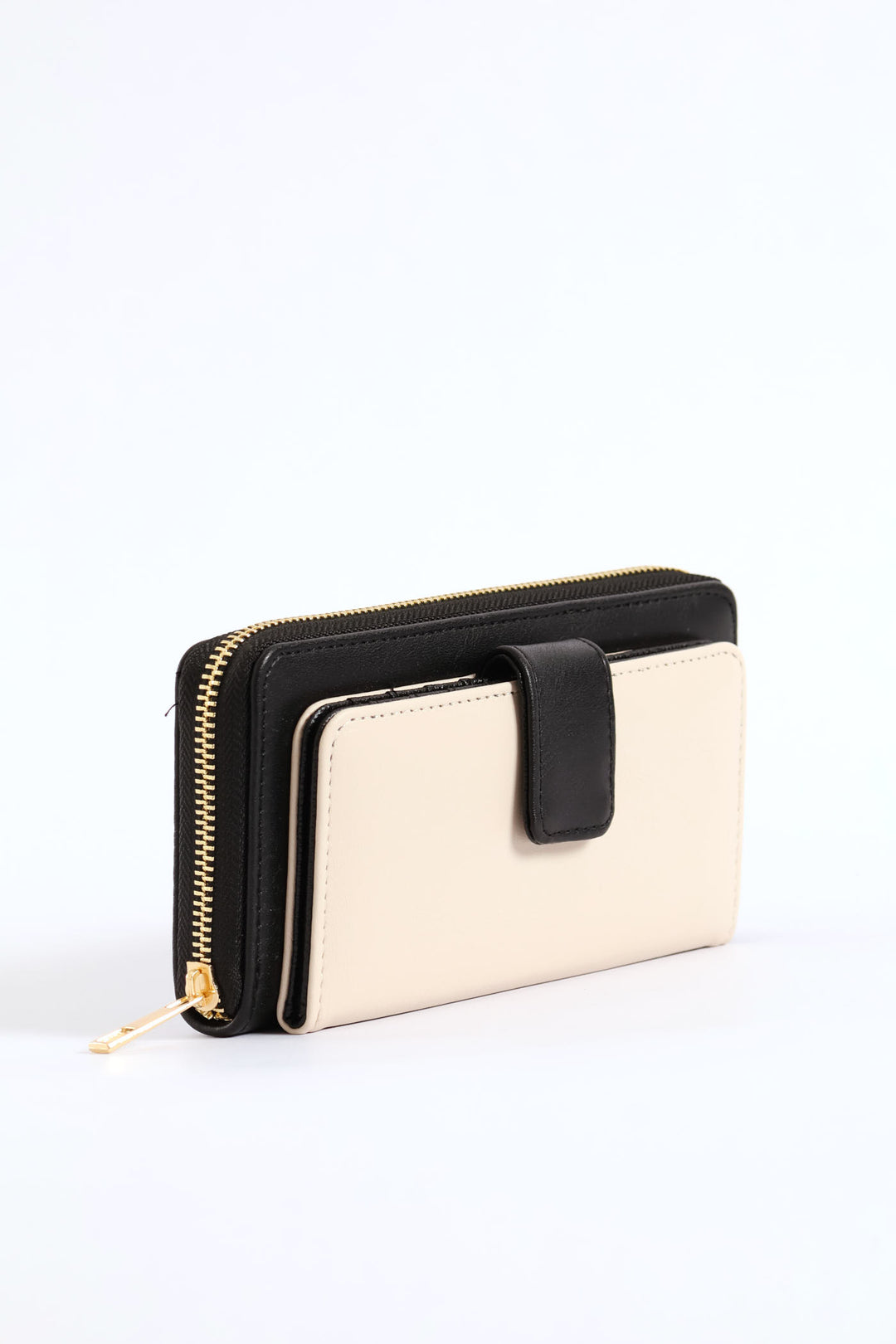 Colour Block Flap Zip Around Purse - Multi