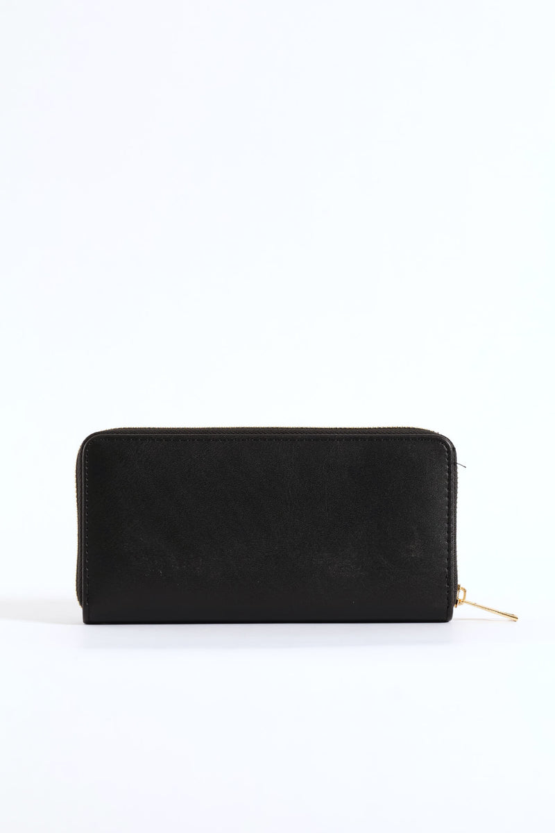 Colour Block Flap Zip Around Purse - Multi