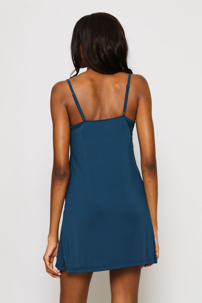 Gown & Chemise Polyamide Set - Dark Teal