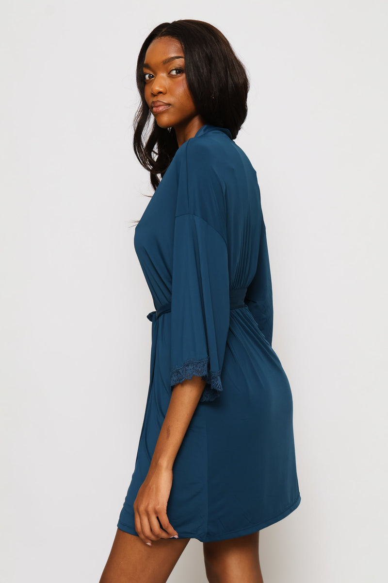 Gown & Chemise Polyamide Set - Dark Teal