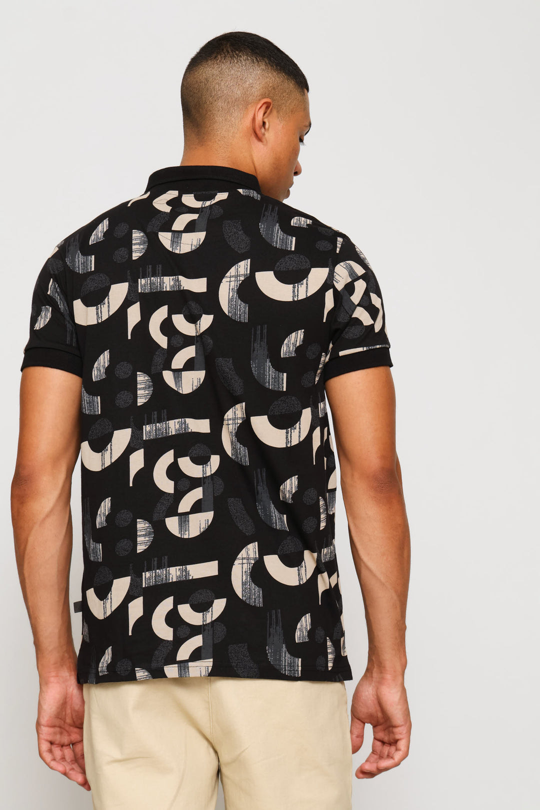 Printed Golfer - Black/Tan
