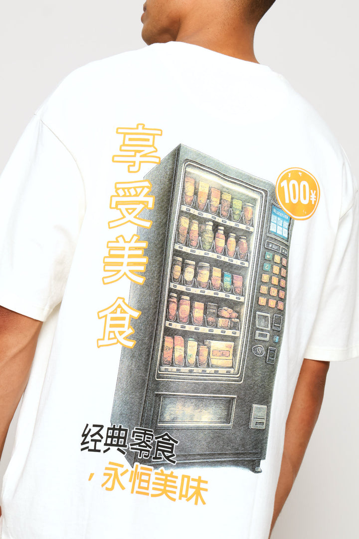 Vending Machine Boxy Tee - Ecru