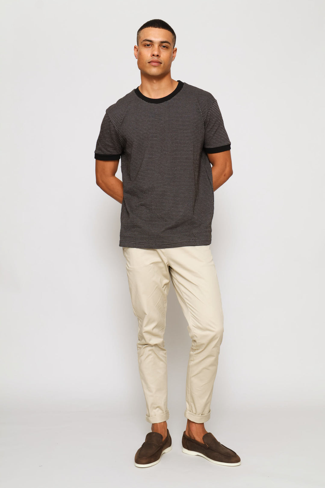 Jacquard Tee - Black