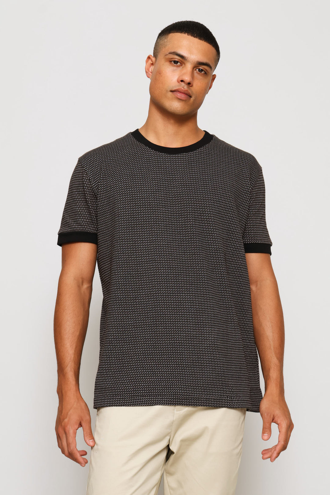 Jacquard Tee - Black