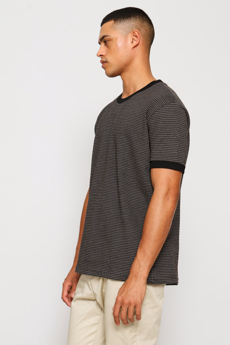 Jacquard Tee - Black