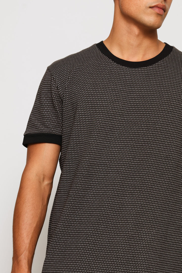 Jacquard Tee - Black