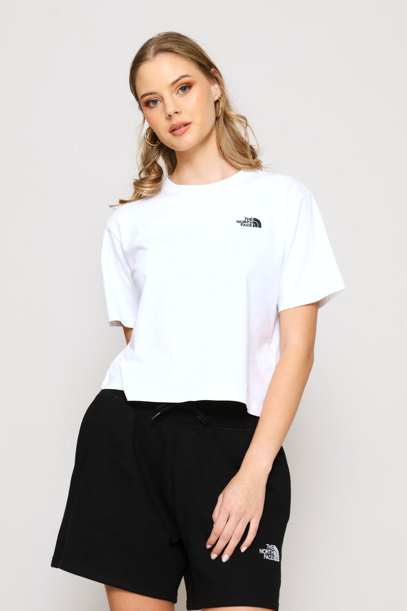 Evolution Simple Dome Crop Relaxed Tee - White