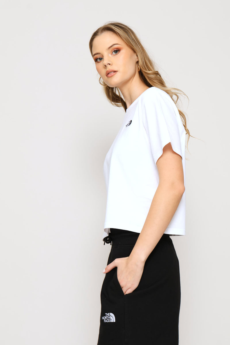 Evolution Simple Dome Crop Relaxed Tee - White