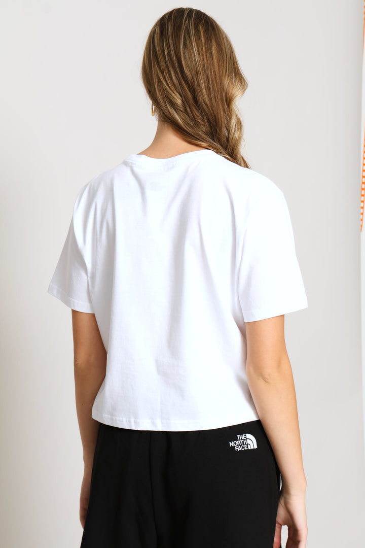 Evolution Simple Dome Crop Relaxed Tee - White