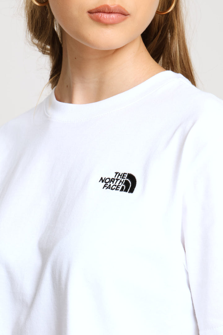 Evolution Simple Dome Crop Relaxed Tee - White