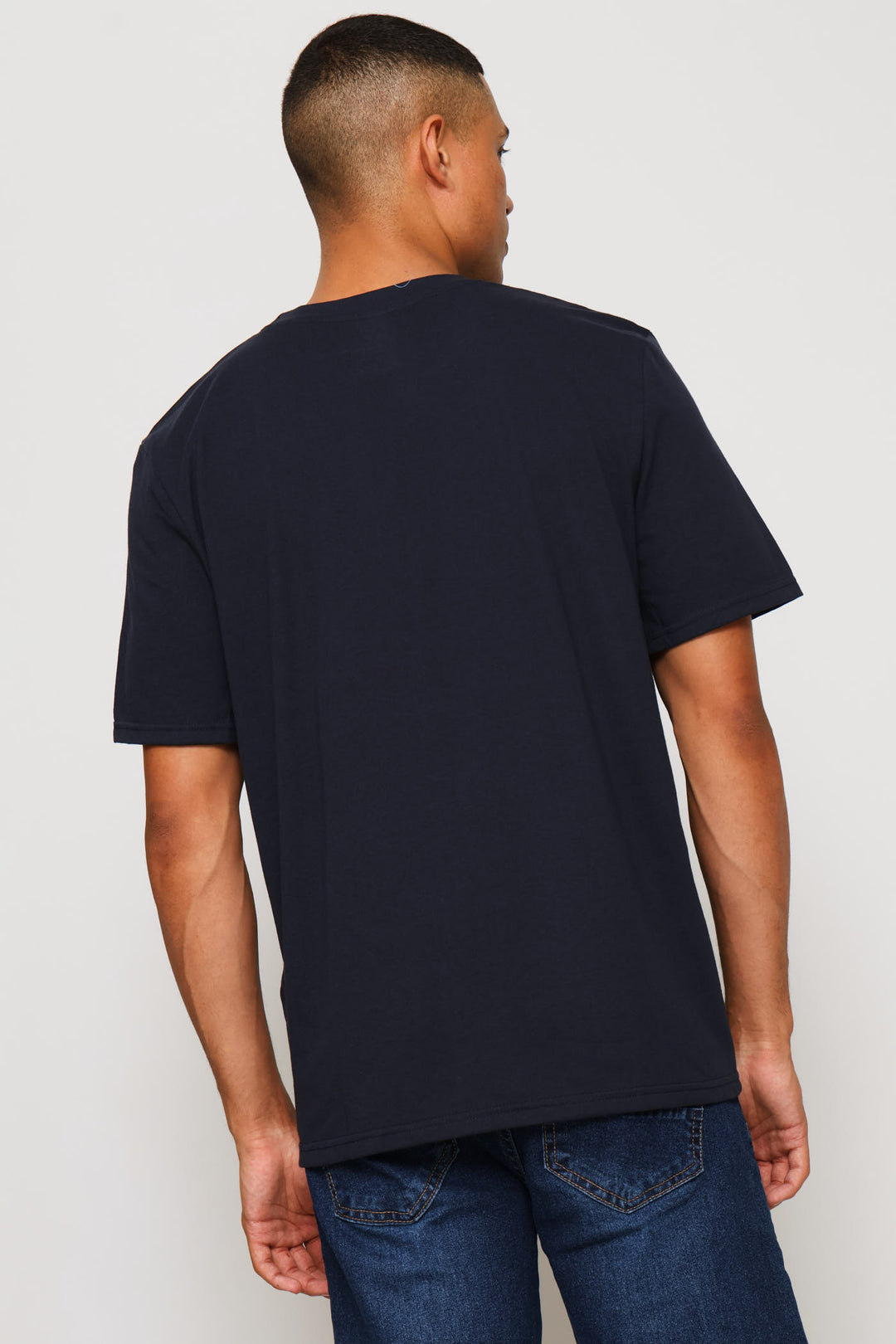 Brooklyn Print Tee - Navy