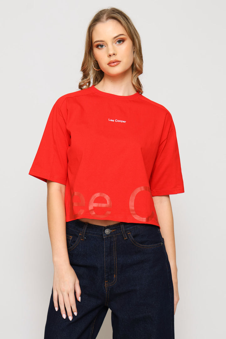 Cropped T-Shirt - Red