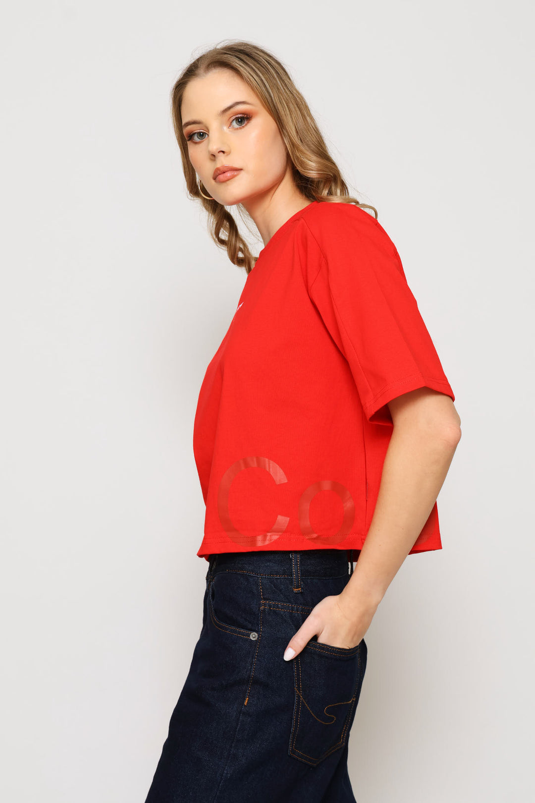 Cropped T-Shirt - Red