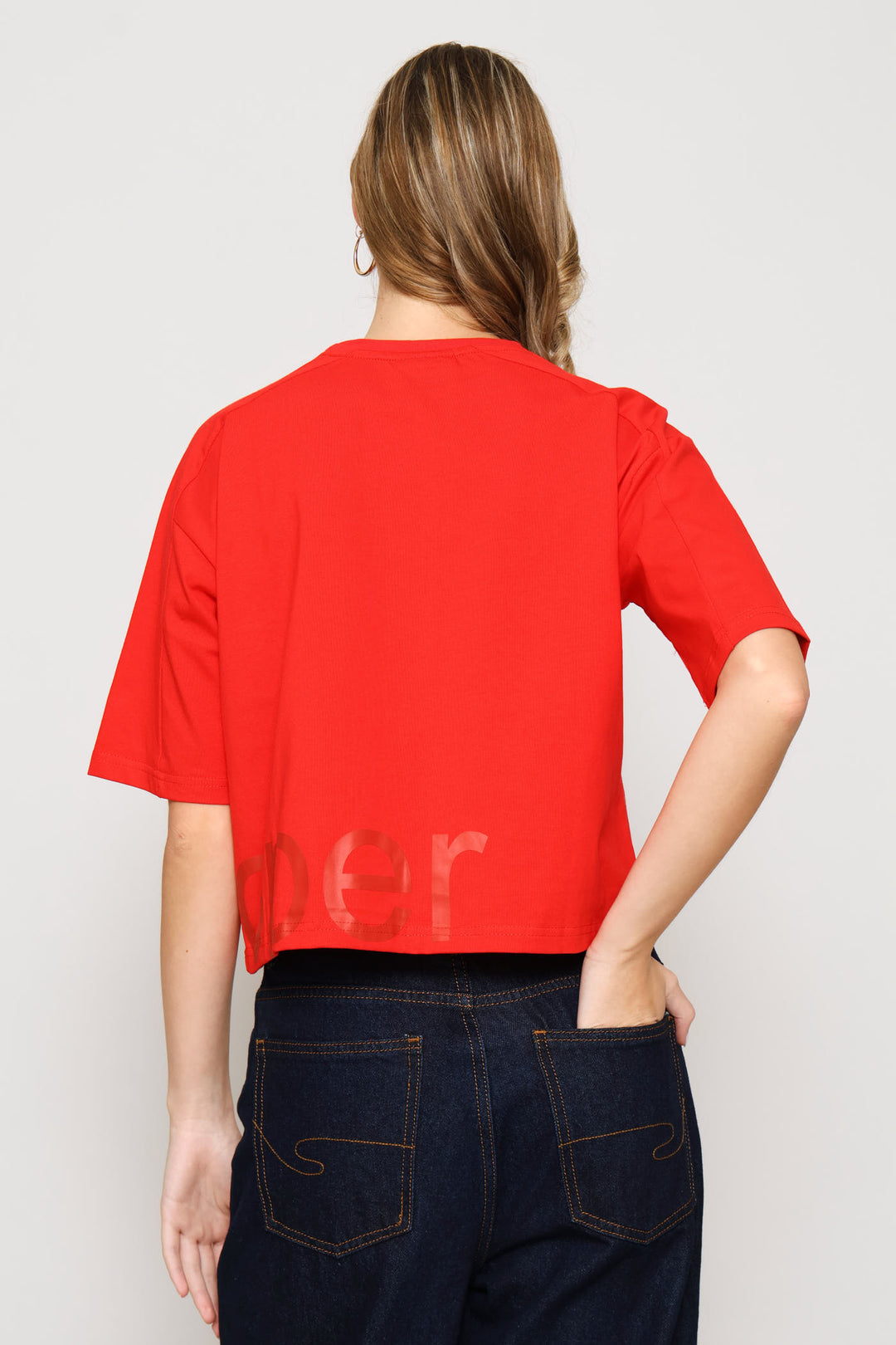 Cropped T-Shirt - Red