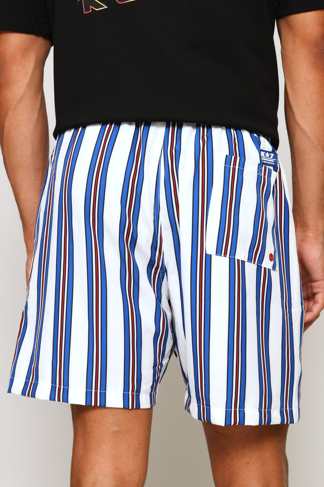 Eaglet Stripe Swim Shorts - White