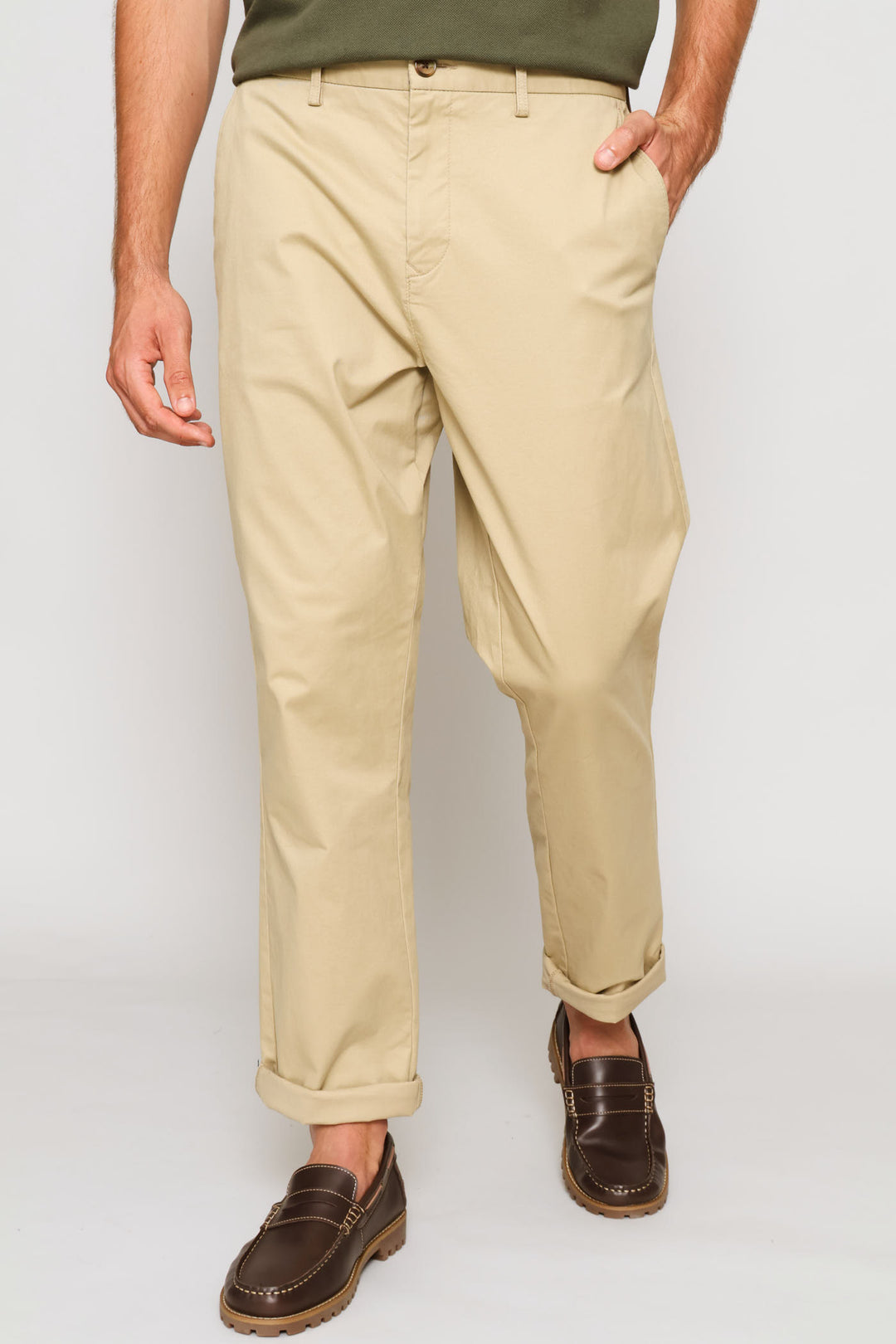 Cotton Chino Pant - Stone