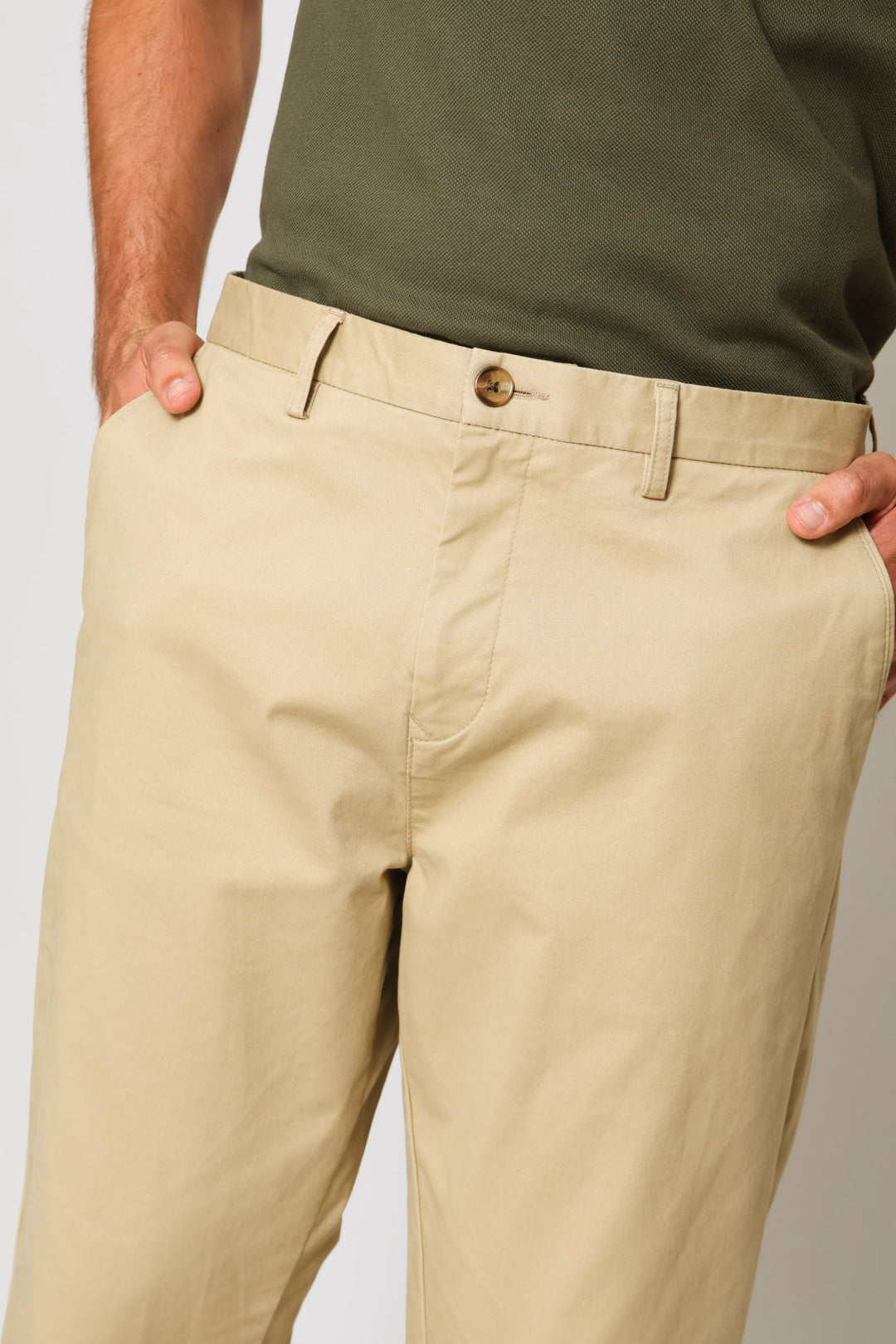 Cotton Chino Pant - Stone