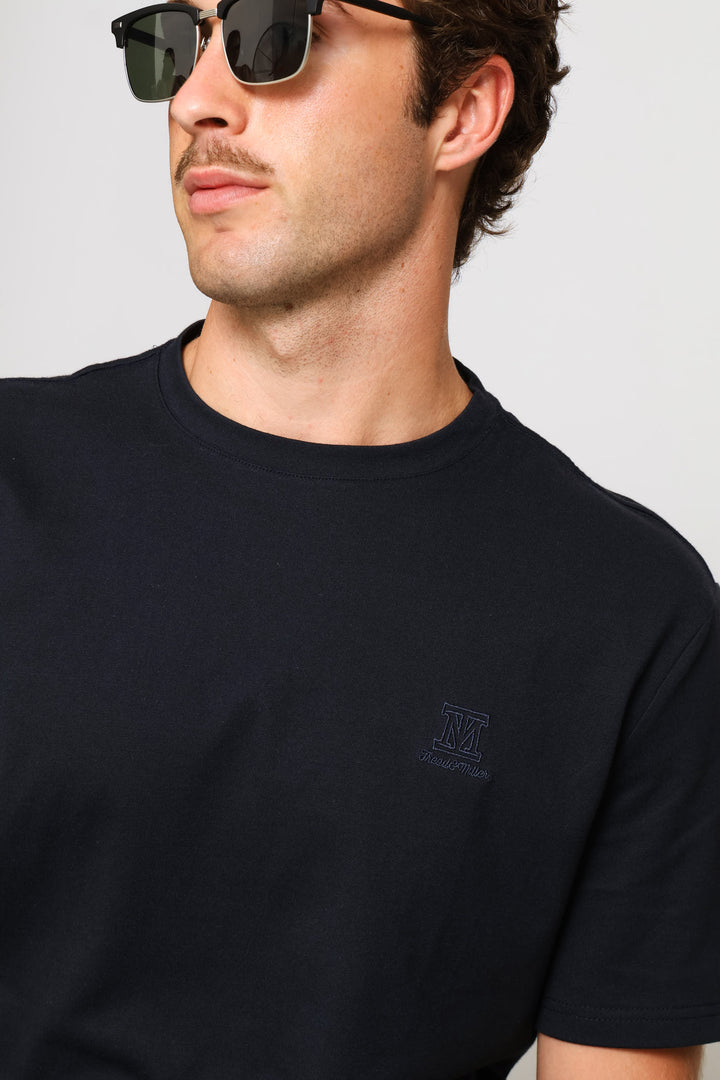 Heavy Weight Crew Neck Tee - Navy
