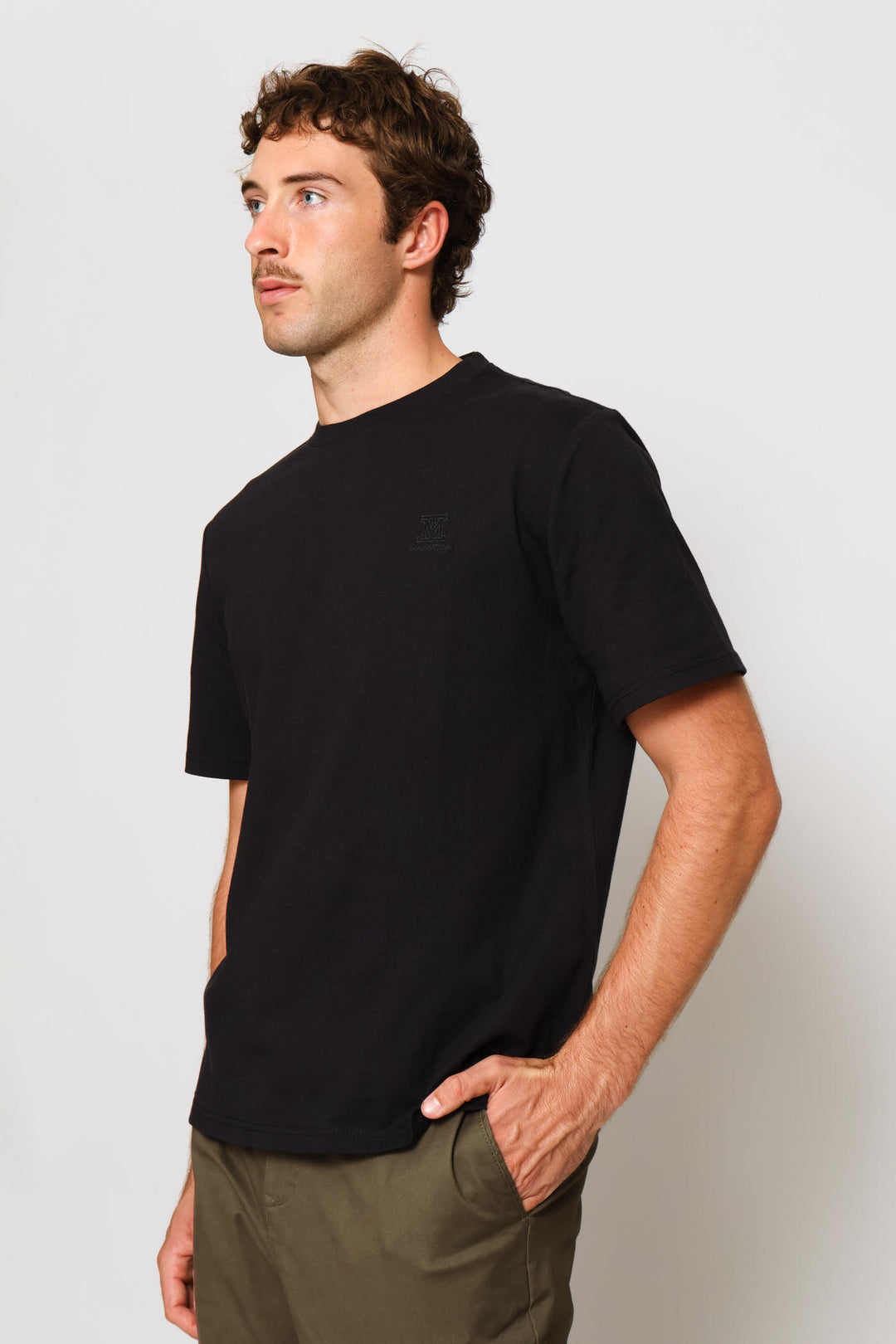 Heavy Weight Crew Neck Tee - Black