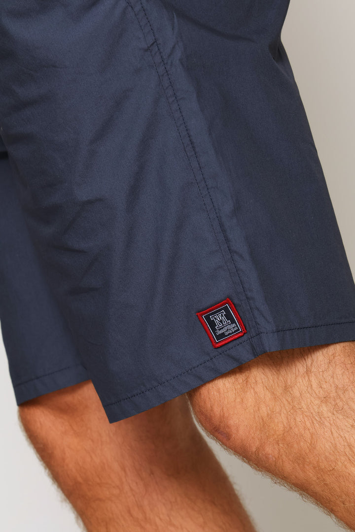 Cotton Nylon Swim Short - Navy