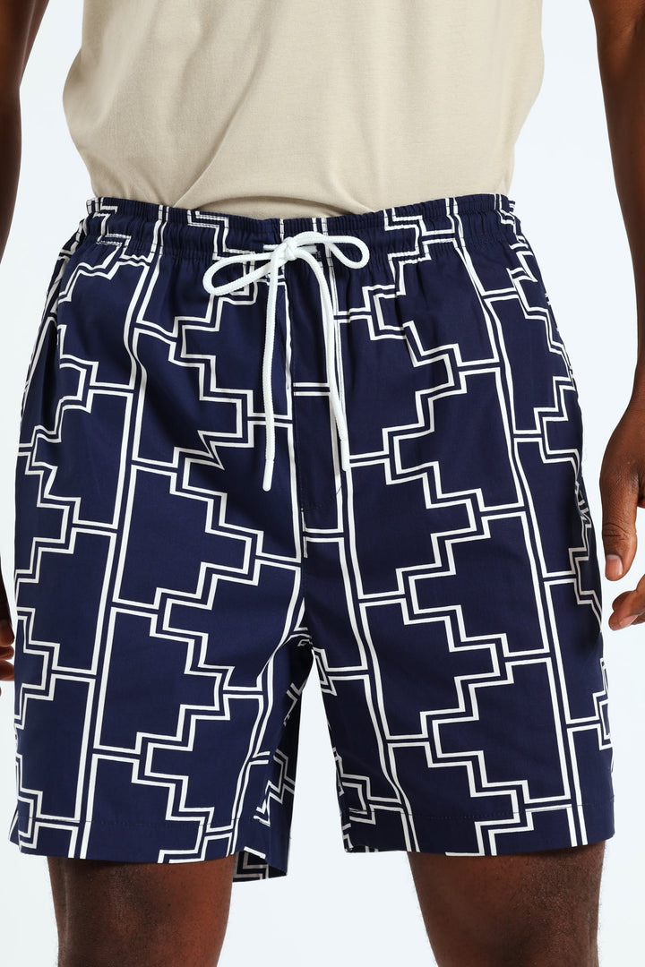 Casablanca Beach Short - Navy