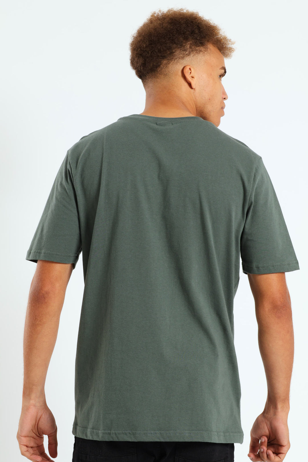Heat Wave Front Print Tee - Dark Green