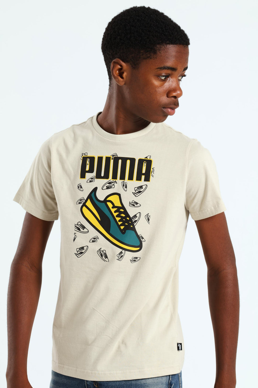 Boys Sneaker Tee - Stone