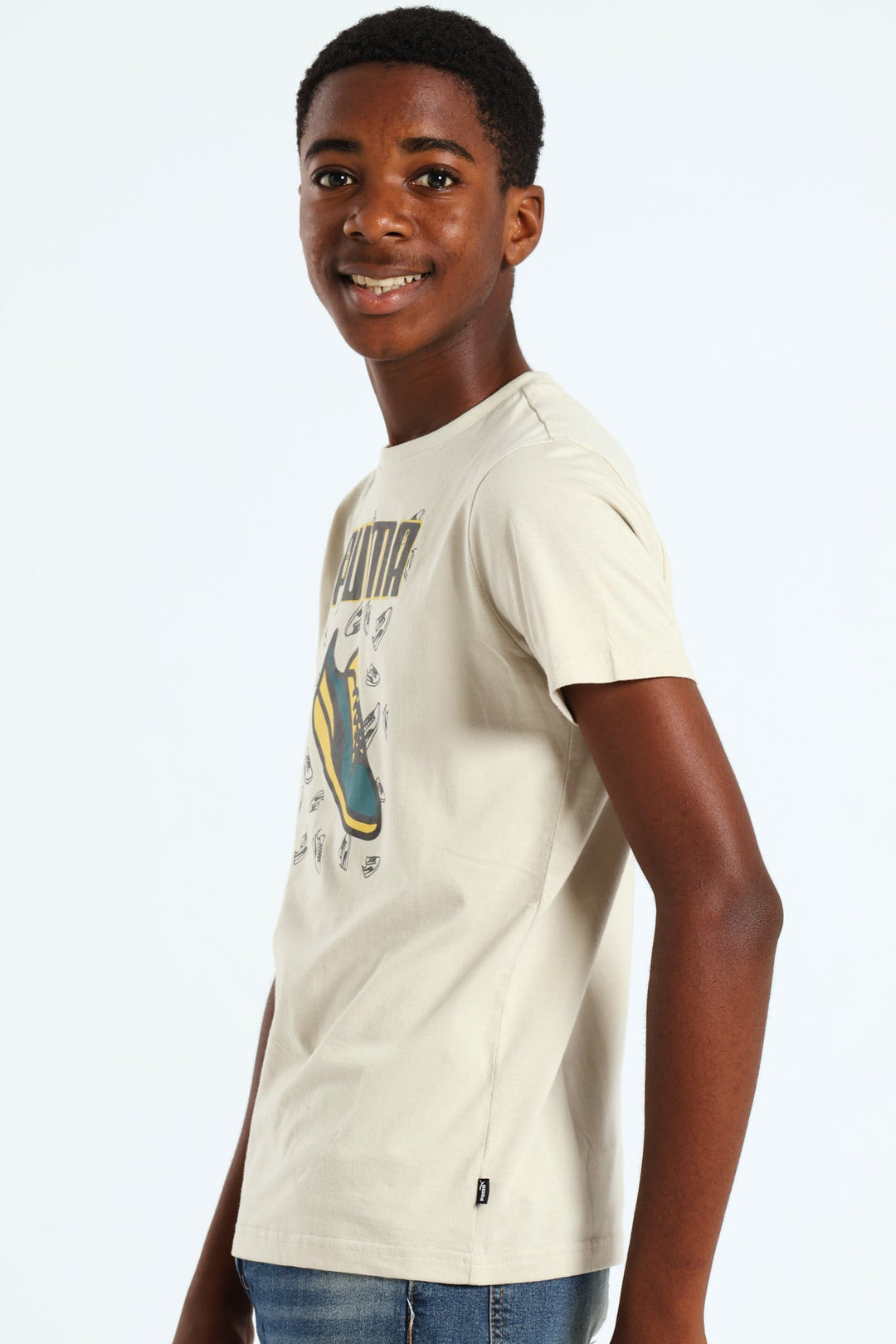 Boys Sneaker Tee - Stone