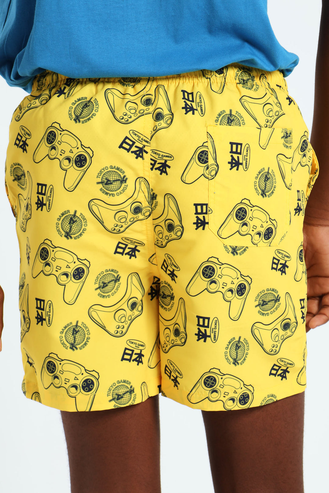 Boys Gamer Swim Shorts - Yellow