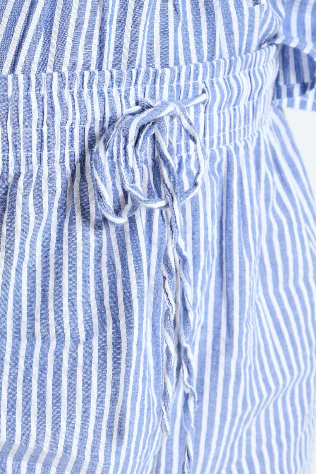 Pinstripe Relaxed Pants - Light Blue