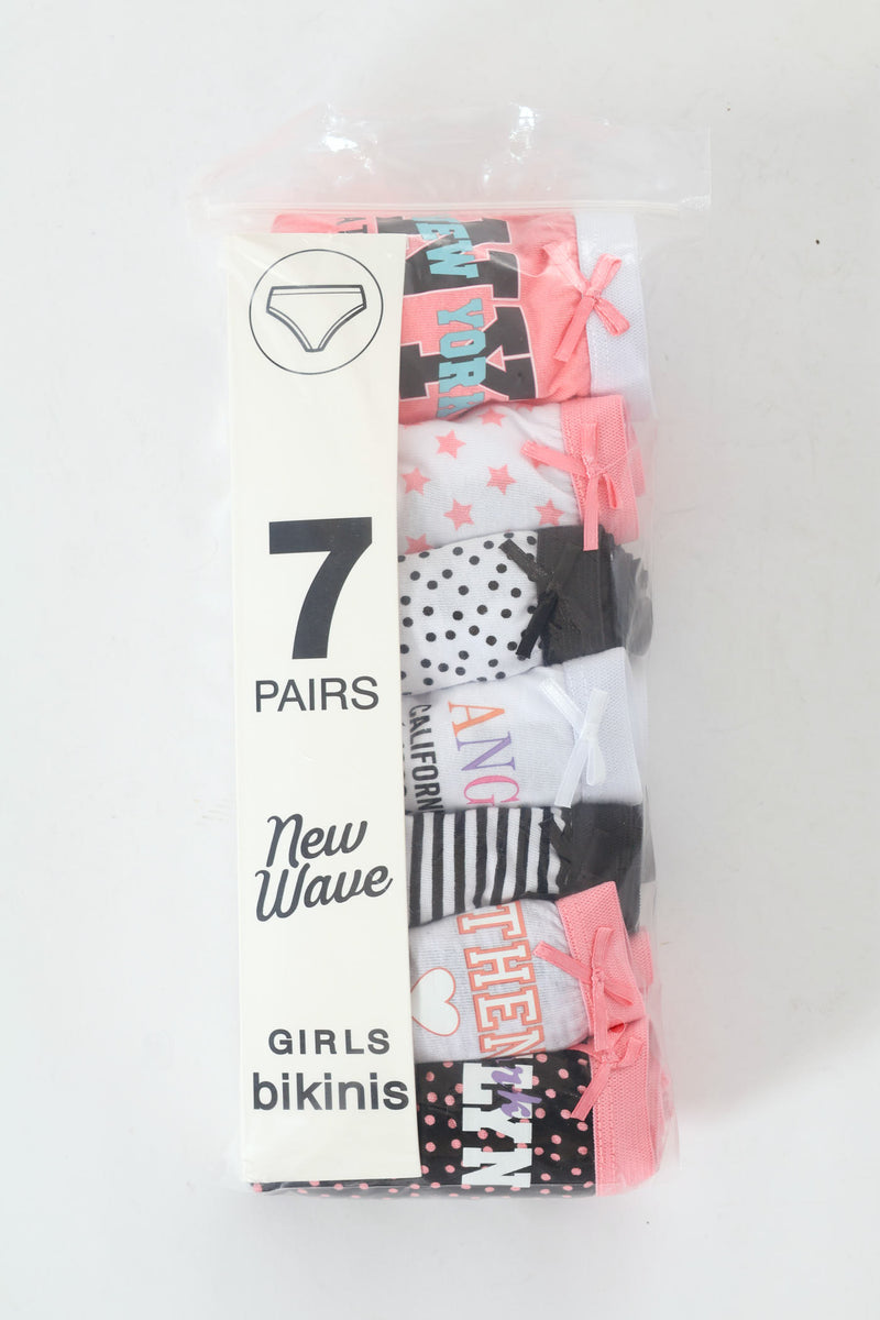 Girls 7 Pack Printed Panties