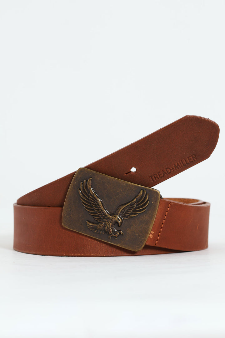 Big Eagle Buckle Belt - Brown