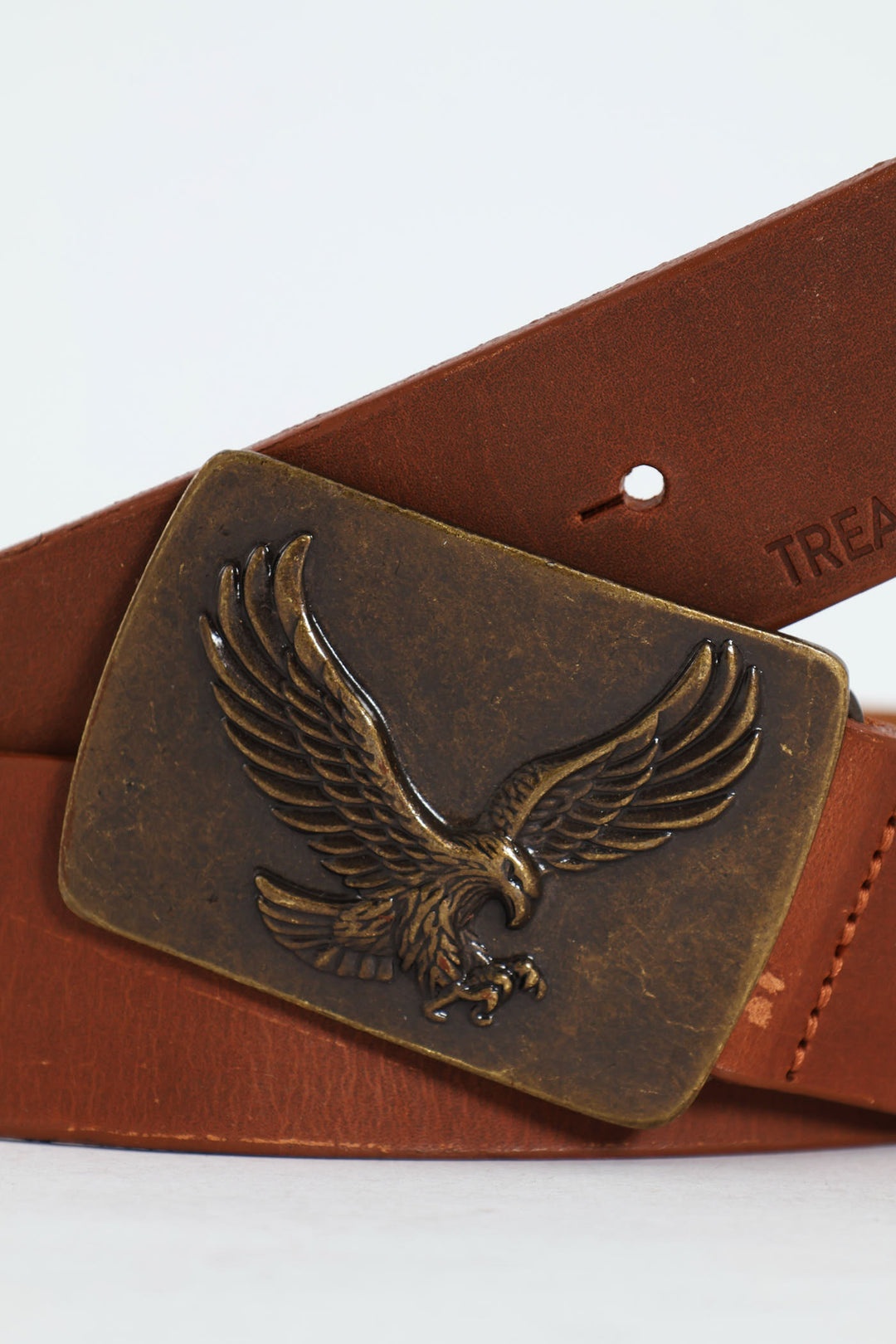 Big Eagle Buckle Belt - Brown