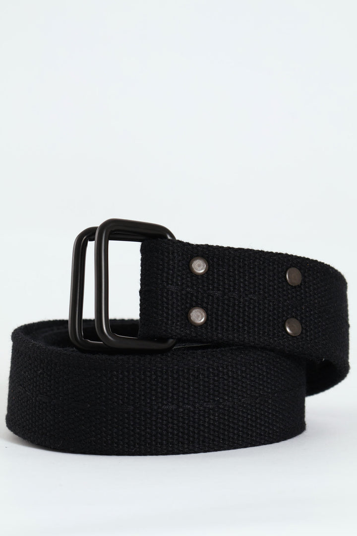 4 Part Stud Webbing Belt - Black