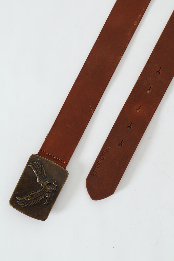 Big Eagle Buckle Belt - Brown