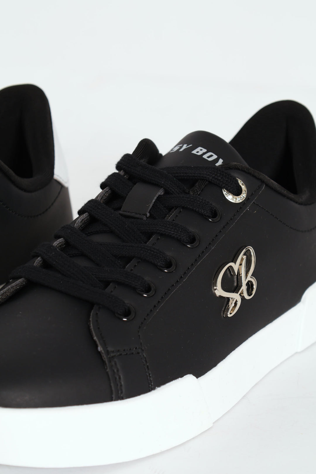 Classic Lace Up Logo Hardward Sneaker - Black