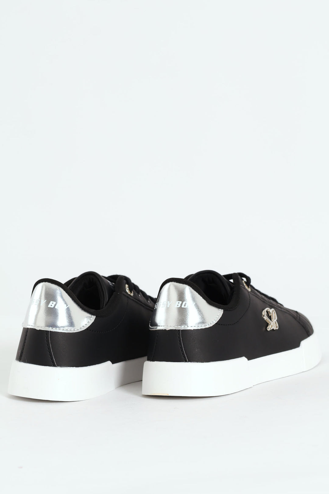 Classic Lace Up Logo Hardward Sneaker - Black