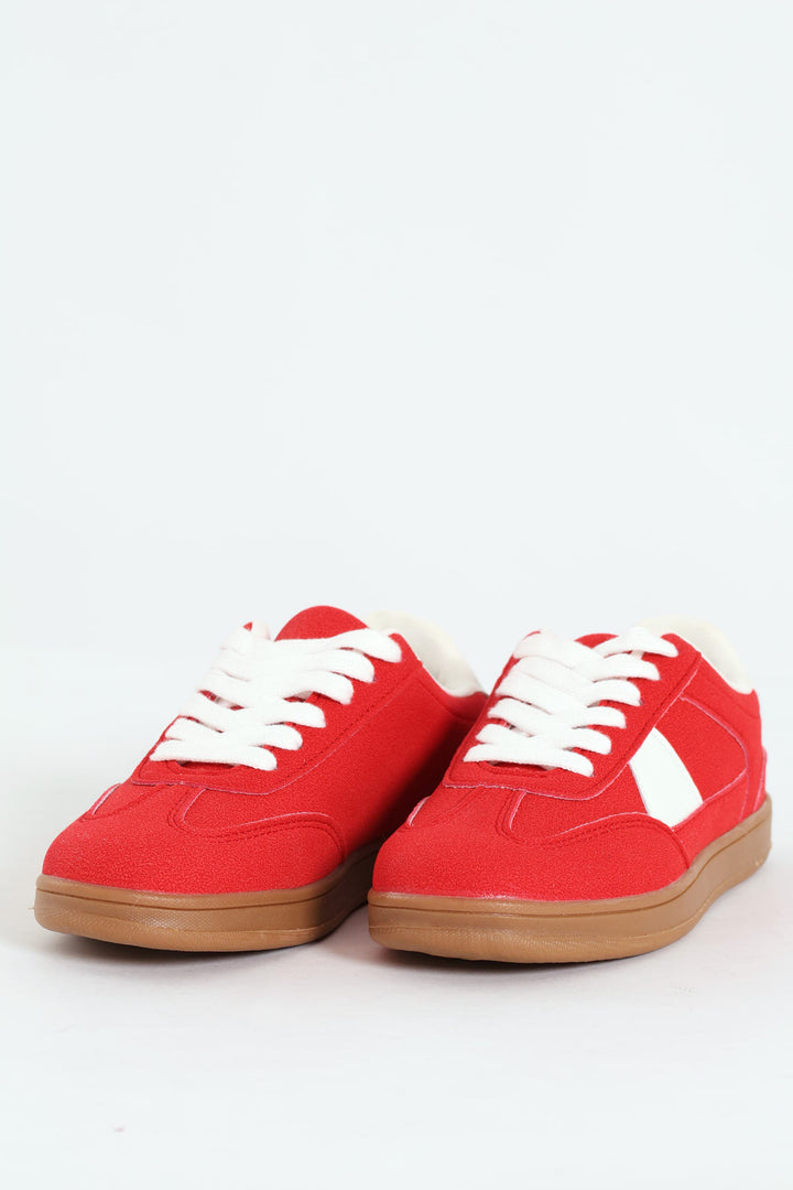 Girls Gumsole Sneaker - Red/White