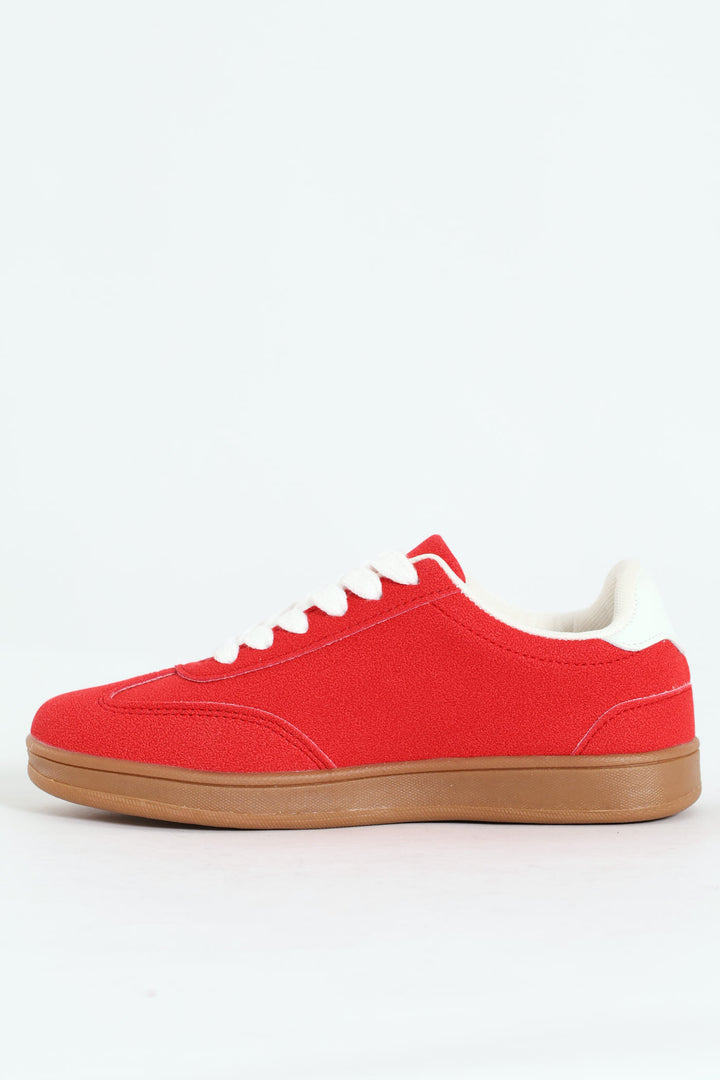 Girls Gumsole Sneaker - Red/White