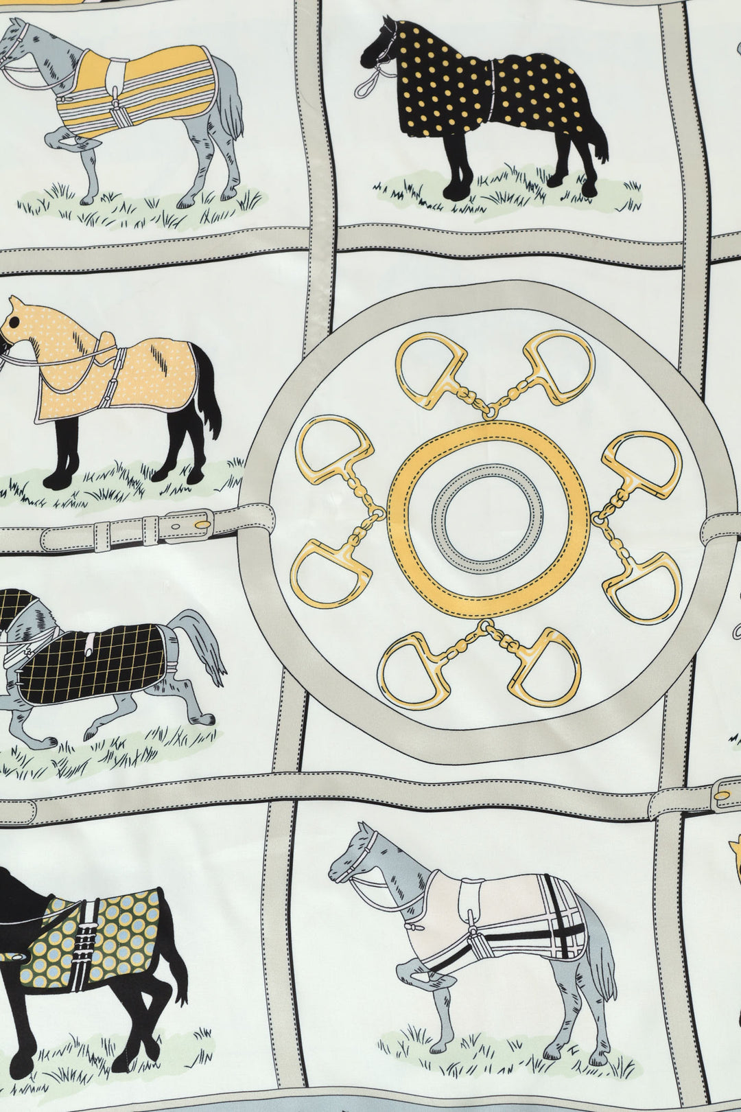 Silk Touch Horse Scarf - Black