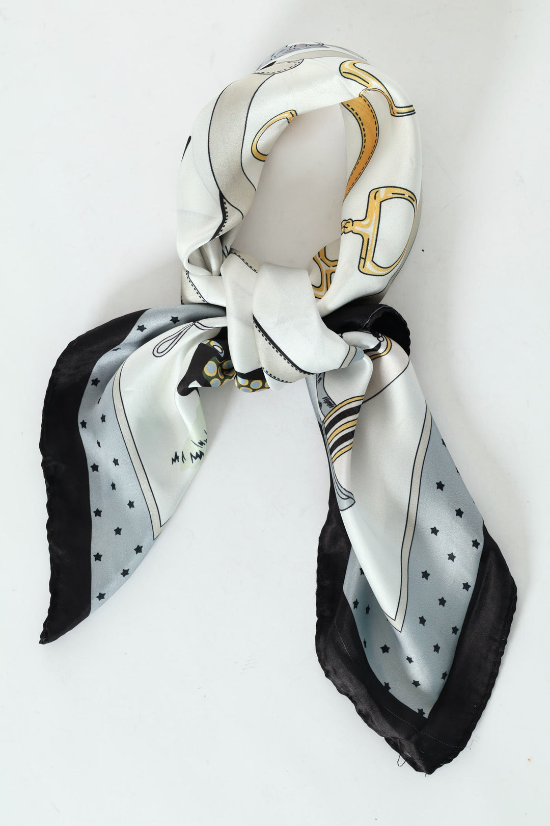 Silk Touch Horse Scarf - Black