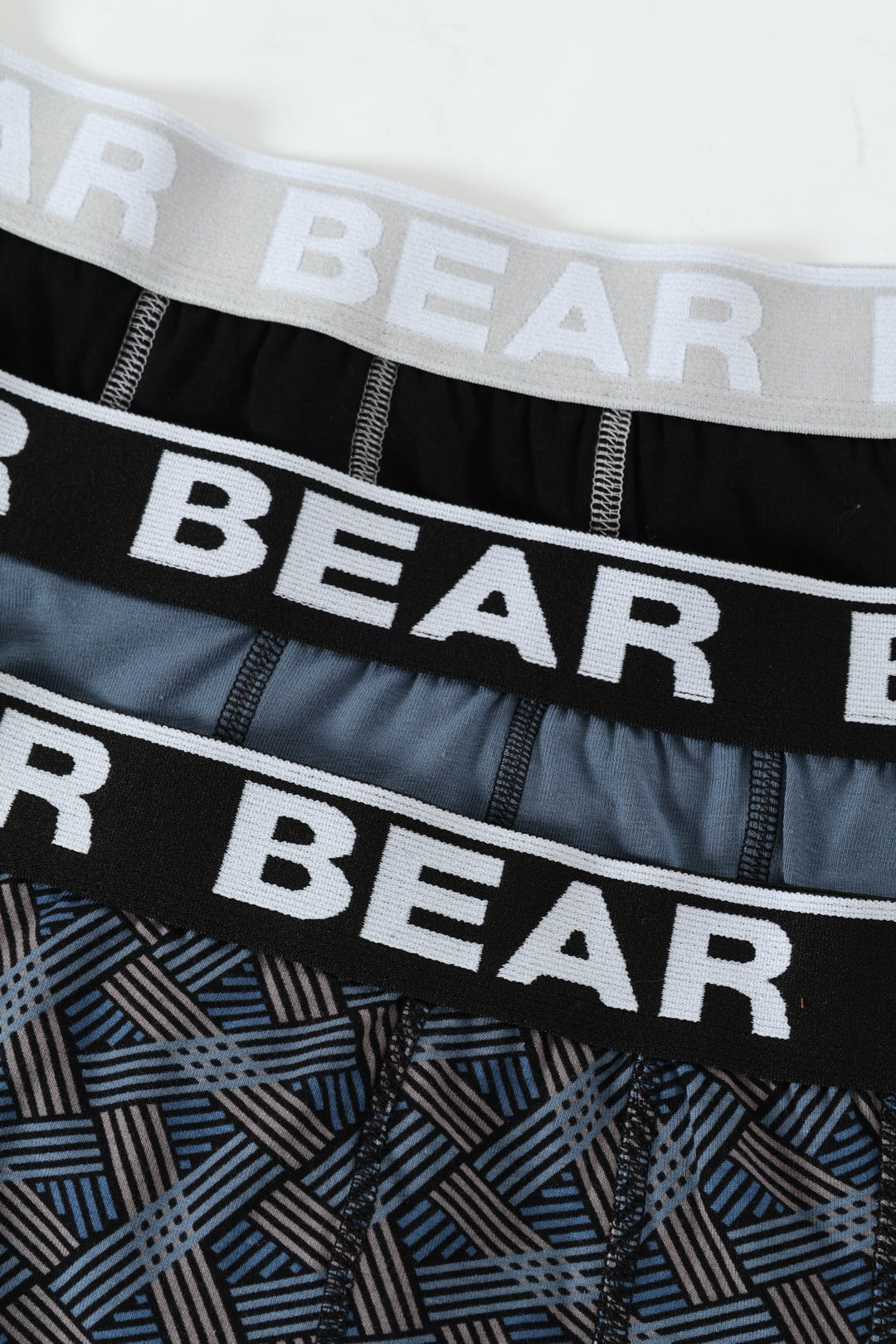 3 Pack Print Bodyshorts - Black/Blue