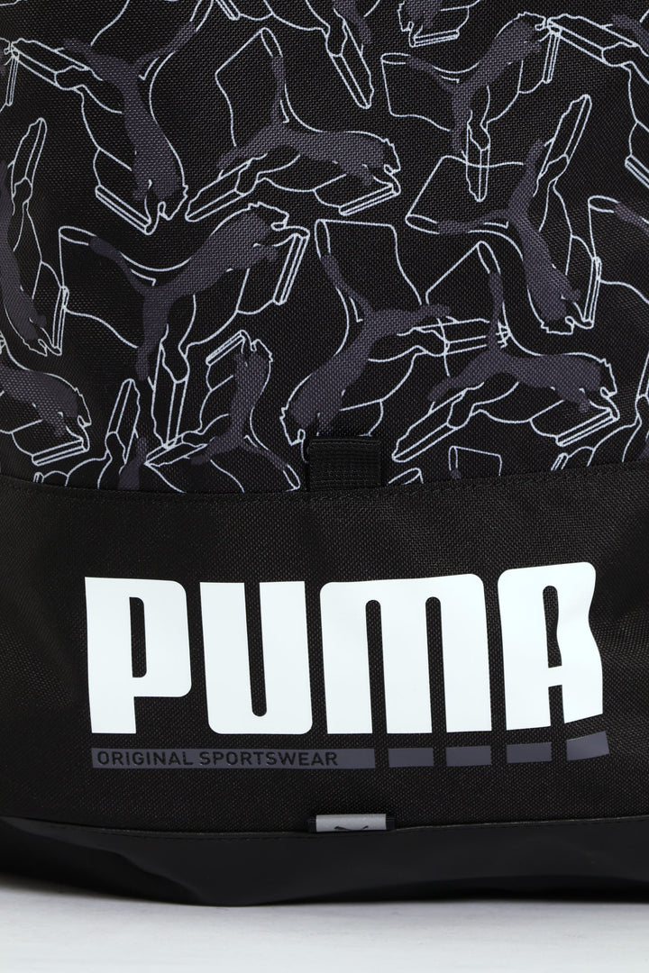 Plus Print Backpack - Black