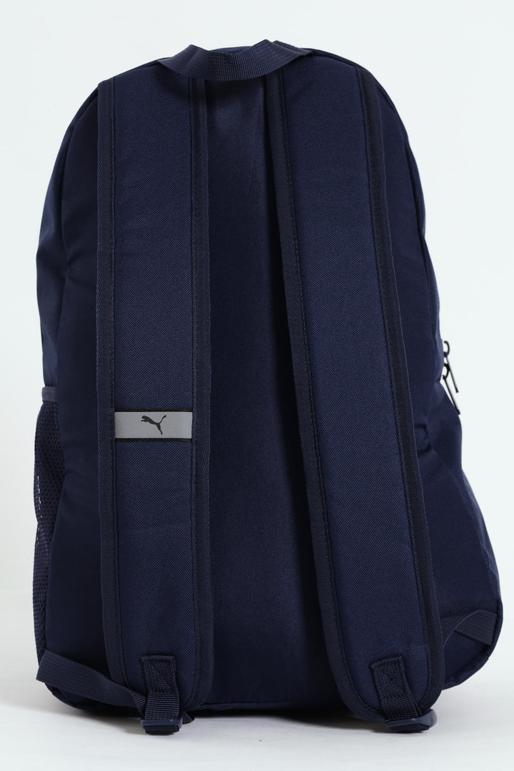 Silver Print Backpack - Navy