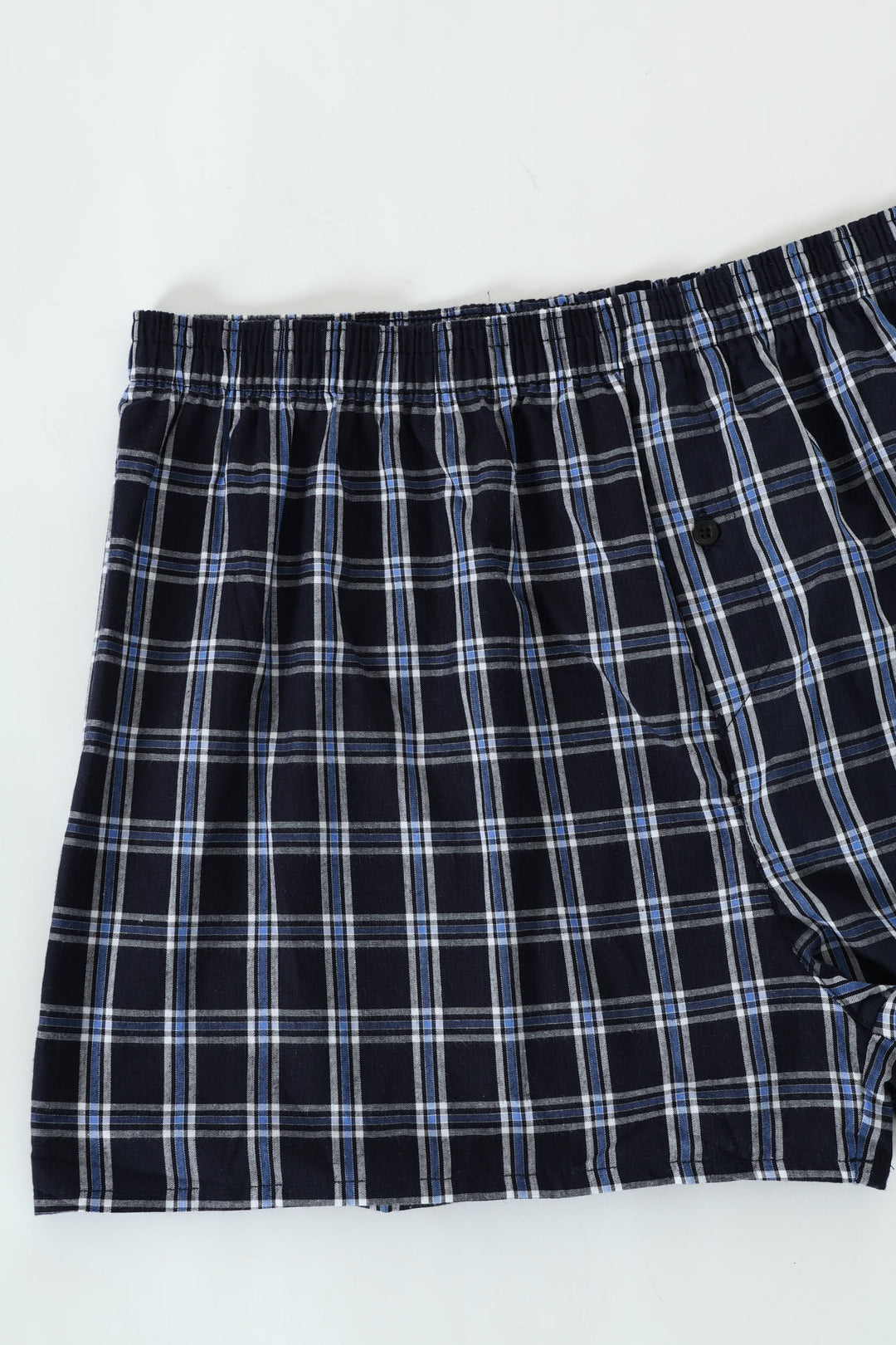 Single Check Woven Boxer - Blue
