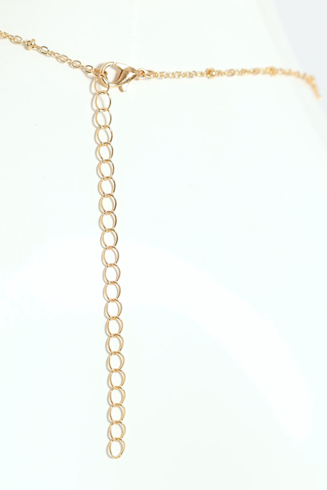 Diamante Cutout Heart Pendant Necklace - Gold
