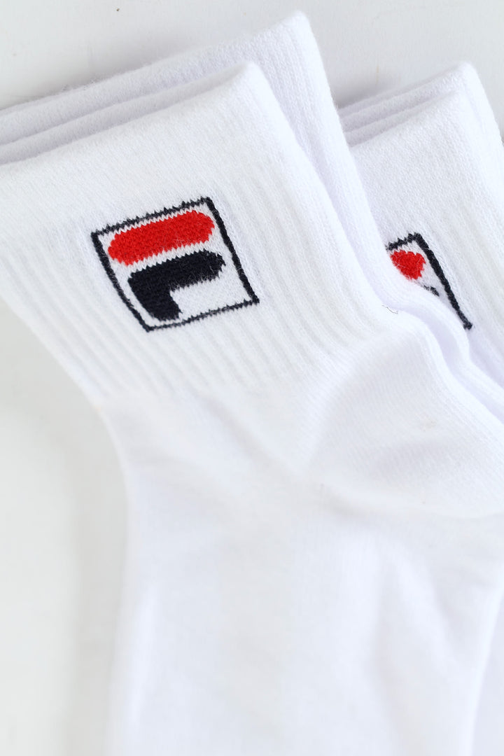 3 Pack Ridge Crew Trainer  Socks - White